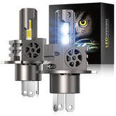 Brightest S550 H4/9003/HB2 Dual Light Source 130W 6500K White  40000LM  IP68 LED Headlight Bulbs 2Pcs | Hawkglow